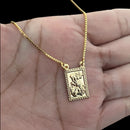 Escapulário Corrente São Jorge ouro Banhado 18k 70cm