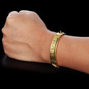 Bracelete de Corrente Jesus, Ouro Cubano Aço Inoxidável.