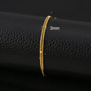 Pulseira Casual Ouro Cubano, Aço Inoxidável.