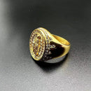 Anel da Virgem Maria, Nossa Senhora Ouro Cubano,Aço Inoxidável