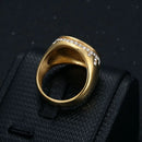 Anel da Virgem Maria, Nossa Senhora Ouro Cubano,Aço Inoxidável