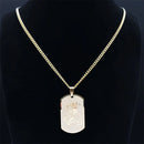 Colar São Jorge Medalha Ouro Cubano Aço inoxidável.