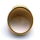 Anel São Jorge , Ouro Cubano, Aço Inoxidável.