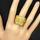 Anel Jesus Cristo de cristal azul, coroa de espinhos, jesus,aço inoxidável, cor dourada.