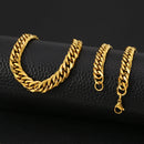 Pulseira Casual Ouro Cubano, Aço Inoxidável.