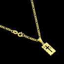 Correntinha Colar Masculino 3x1 com Pingente Placa Cruz Vazada Banhado a Ouro 18k 60/70CM